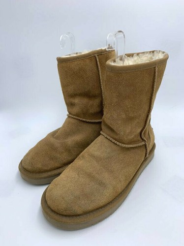 Stivali corti classici Koolaburra by Ugg 6 scamosciati marrone castagno foderati in shearling