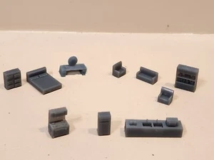 N Scale 10 Piece House/Apartment Interior, 3D Printed, Unpainted - Picture 1 of 4