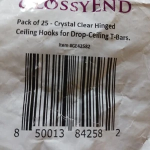 Glossend 25er Pack - Kristallklare klappbare Polycarbonat Drop Deckenhaken - Bild 1 von 3