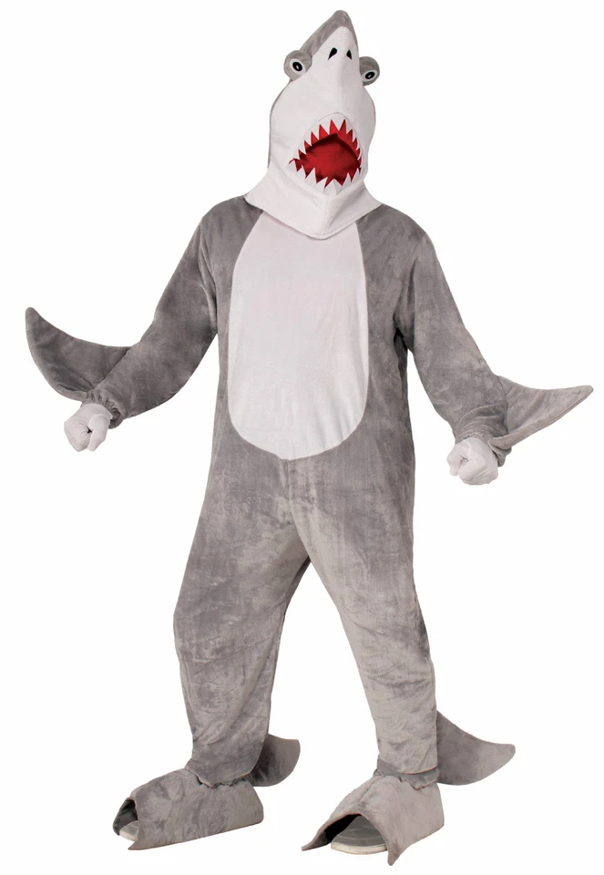 FORUM PLUSH CHOMPER THE SHARK MASCOT ADULT HALLOWEEN COSTUME SIZE STANDARD 72687 - Image 1 of 1