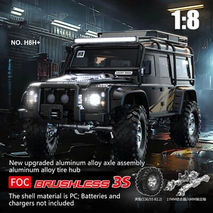 2025 H8H+ 1/8 RC Double Pickup 4WD V2 4x4 Remote Control Rock Crawler Car Model - Picture 1 of 17