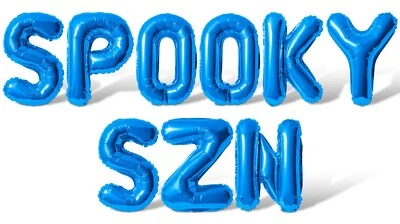 Espeluznante Espeluznante Talla Globo Letra - Opción 10 Colores - Decoraciones Fiesta Halloween Foto 1 de 4