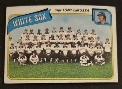 1980 Topps White Sox Team Card #112 Thad Bosley Lamar Johnson Milt May GD O/C - Image 1 of 2