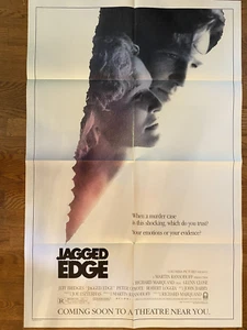 Jagged Edge Original Theatrical release poster JEFF BRIDGES 41X27 FOLDED - Picture 1 of 1