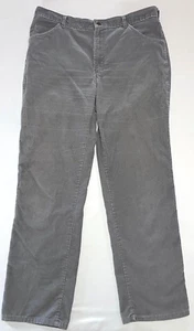 1970s Dickies Branders Mens 38x32 Gray Corduroy Pants Cotton Polyester Blend - Picture 1 of 13