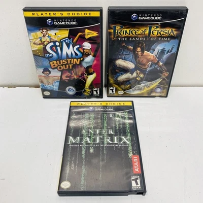 Nintendo GameCube Bundle: Enter the Matrix, Prince of Persia & Sims Bustin' Out - Image 1 of 4