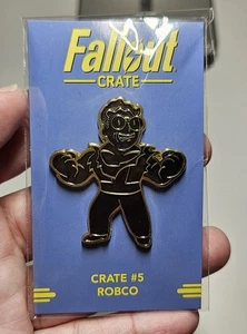 Bethesda Fallout Crate #5 Robco Pin 2018 SEALED - Loot Crate Gold/Black - Picture 1 of 2