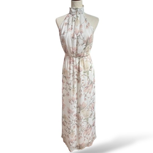 PALM ANGELS Maxi Abito Show Me Your Mumu Floreale Halter Taglia M Stampa Magnolia Ospite Matrimonio