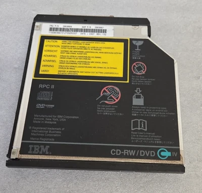 Unidad óptica delgada para computadora portátil IBM Thinkpad CDRW/DVDCombo P/N 08K9868 08K9571 08K9820 Foto 1 de 2