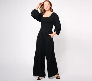 Anybody Petite Daydreamer Strick-Overall mit Smok Schwarz 5X Neu - Bild 1 von 1