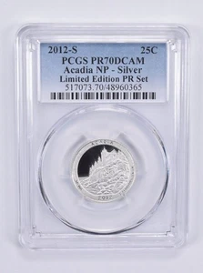 2012-S Washington Quarter Acadia Silver Limited Edition Set PR70 PCGS *5373 - Picture 1 of 7