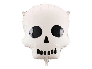 Folienballon Schädel Creme ca. 41 × 36 cm  Luft & Helium Halloween Ballon - Bild 1 von 4