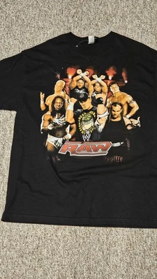 WWE Wrestling T-Shirt Black John Cena With Entire Crew Size XL - Image 1 of 3