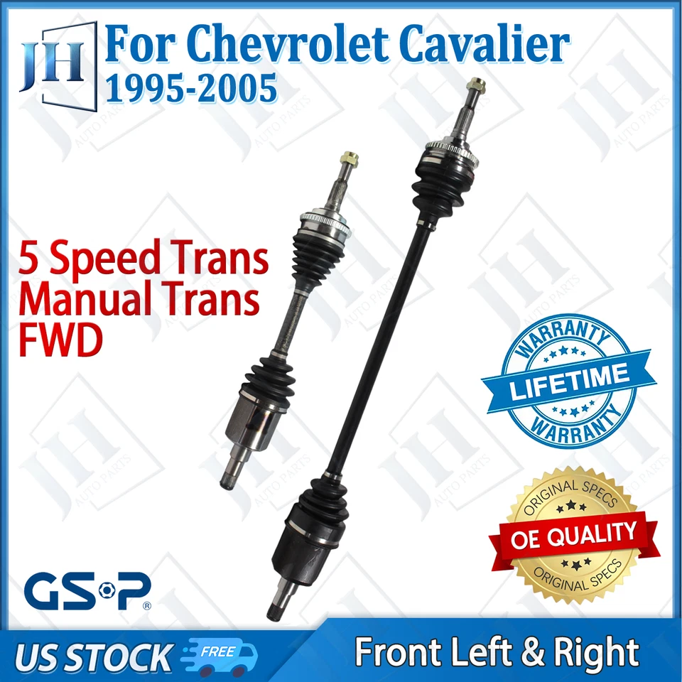 OE Front Pair CV Axle Shaft For 1995-2005 Chevrolet Cavalier FWD 5 Speed Manual - Image 1 of 4