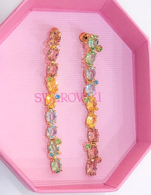 全新原装盒 SWAROVSKI 5705809 充满活力的水晶水肿长耳坠 — 第 1/4 张图片