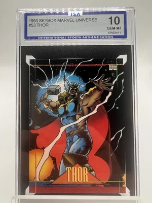 1993 Skybox Marvel Universe Thor #53 ISA 10 Gem Mint Low Pop Rare - Image 1 of 2