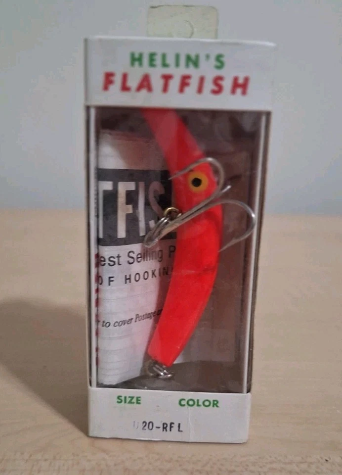 Señuelo de pesca Helin Flatfish U20 de colección en caja original sin abrir RFL naranja Foto 1 de 4