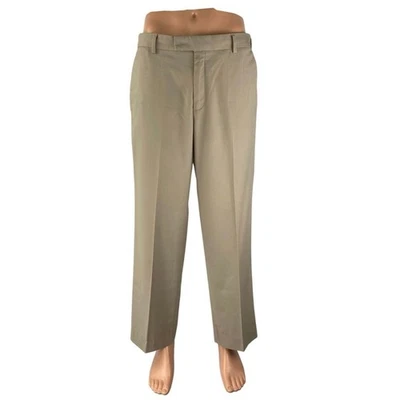 Pantalones de vestir Kenneth Cole para hombre marrón plisado recto chino caqui 33x32 Foto 1 de 4