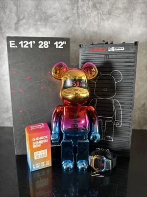 Juego especial de figuras Medicom Bearbrick x G-SHOCK GM-5600SN y 400 % vendedor de EE. UU. Foto 1 de 4