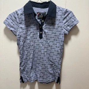 Ariat Pro Youth 'Askill Polo' Short Sleeve Shirt Equestrian Riding Size Small - Picture 1 of 6