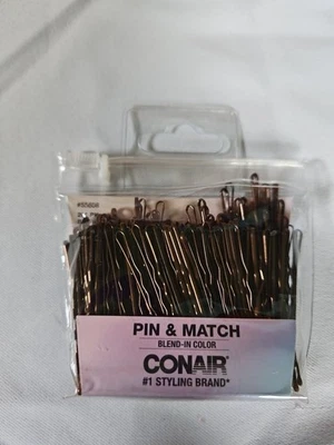 Conair Pin & Match Blend-In Color Metal Bobby Pins, Brown, 200-Pieces - Image 1 of 2