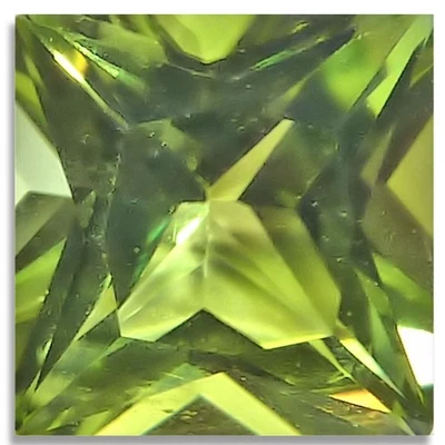 Natural Peridot Green Square Princess (10 options) Faceted Gems since 1989 USA - Image 1 of 4