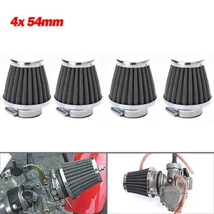 4PCS 54mm Luftfilter Sportluftfilter Universal für Honda Yamaha Suzuki Kawasaki - Bild 1 von 10
