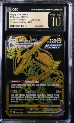 CGC 10 PRISTINE Rayquaza VMAX TG29/TG30 Silver Tempest Trainer Gallery Pokemon - Image 1 of 2