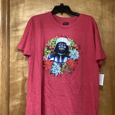 Рождественская красная футболка Star Wars Dearth Vader размер XL НОВАЯ - Изображение 1 из 4