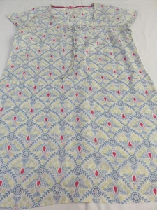 MISTRAL PRETTY DOVES OF PEACE VIBE 100% LINEN CAPPED SLEEVE TUNIC TOP UK 12 - Picture 1 of 15