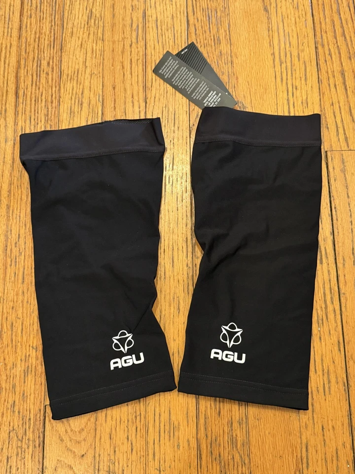 AGU 高级保暖护膝中号 Finn Fisher 黑色骑行全新带标签自行车 — 第 1/4 张图片