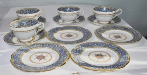 4 Sets of Paragon Autumn Glory Tea Cups Saucers and Side Plates - England Bone - Picture 1 of 15