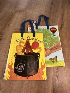 Set Of 2 - NWT Trader Joe's South Carolina - Reusable Grocery Bag - Picture 1 of 6