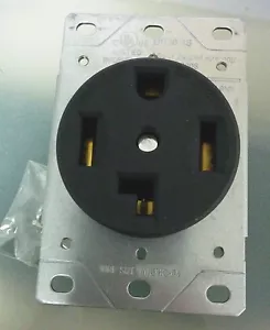 (10 pc lot) Dryer Outlet Receptacle 30A 125/250V Black 4 Wire Flush Mount 30 Amp - Picture 1 of 2