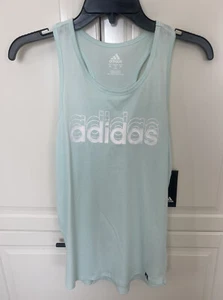 Adidas Girls Logo Tank Top, Ice Mint, Size XLG 16 (AA4977) - Picture 1 of 5
