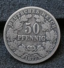50 пфеннигов 1877-1878 г. Империи Германского рейха 1871-1945 г. Reich