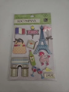 K&Company Paris Pleasures Grand Adhesions 3-dimensionale Scrapbooking Aufkleber - Bild 1 von 1