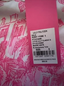 Toilette Lilly Pulitzer Little Lilly Classic Shift PB Anniversary nuova con etichette taglia 5 - Foto 1 di 7