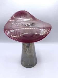 Vase Erwin Eisch Glas Vintage Signiert 1985 Opalinglas Federdekor Glaskunst - Bild 1 von 10