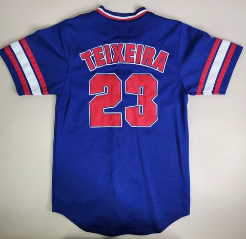 True Fan Genuine Merchandise youth medium poly jersey texas rangers #23 teixeira Cover