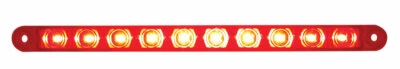 United Pacific 10 LED 9-in Stop, Turn and Tail Light Bar Only - Red LED/Red Lens Foto 1 de 3