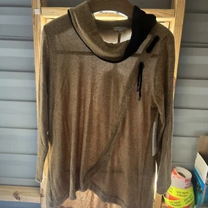 Camisa Never Forty Two Mujer Talla Mediana Manga Larga Peso Ligero Marrón Nueva - Imagen 1 de 9