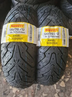Coppia Pneumatici 120/70-12 51L e 130/70-12 56L Pirelli Angel Scooter DOT2025