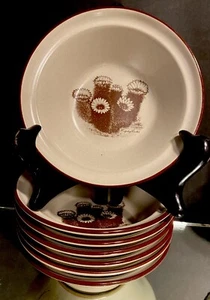 Noritake..Desert Flowers..Rim Cereal Bowls..6.625”…Set Of Seven…Appear Unused… - Picture 1 of 7