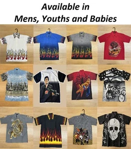Mens Youths Babies Printed Hawaiian Shirt Print Summer Stag Party Various Style - Picture 1 of 45