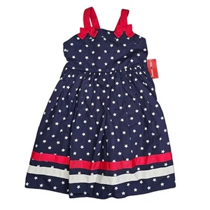 Gymboree 5T Patriotic Star Print Strapless Dress NEW 4th of July Independence - Picture 1 of 5