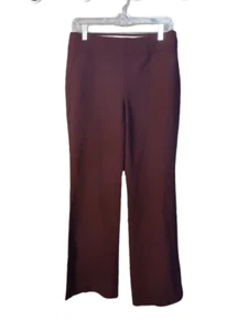 J.Crew Wide Leg Essential Pants Womens Size 8p Wool Blend Plum Side Zip E0994 - Picture 1 of 9