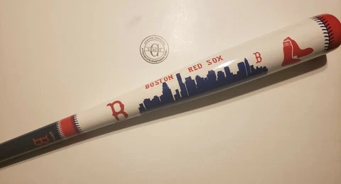 Boston Red Sox skyline 33"/32oz One Of Kind Custom Collectible wood Baseball Bat Cover