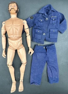 "Figura de acción de colección GI Joe 12"" pelo flocado equipo de aventura 1970 dos pies izquierdos" - Imagen 1 de 19