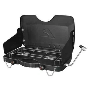 Ozark Trail 2 Burner Propane Gas Camping Stove, GCT2208W, Black (Ships from USA) - Picture 1 of 6